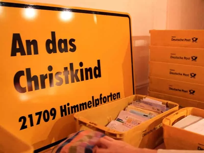 Schild an das Christkind